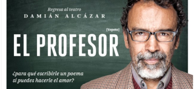 El profesor con Damián Alcázar